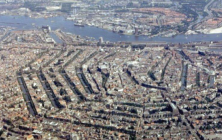 Amsterdam bird's eye view