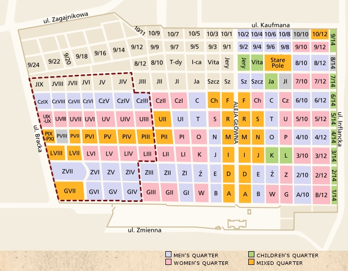 Lodz Jewish Cemetery map